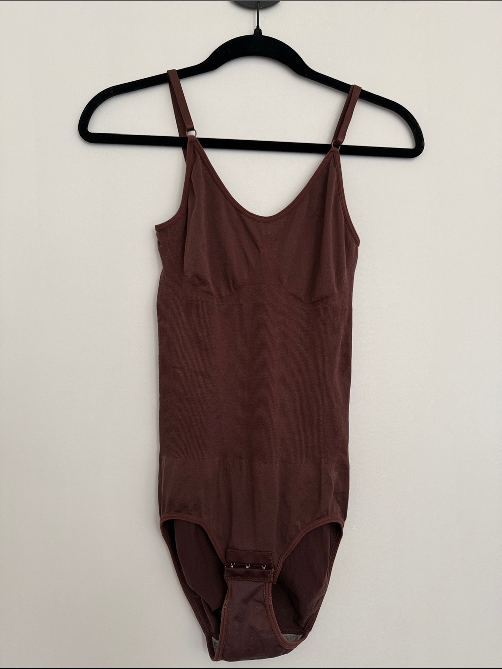 Amazon Brown Seamless Stretch Bodysuit Shapewear with Adjustable Straps